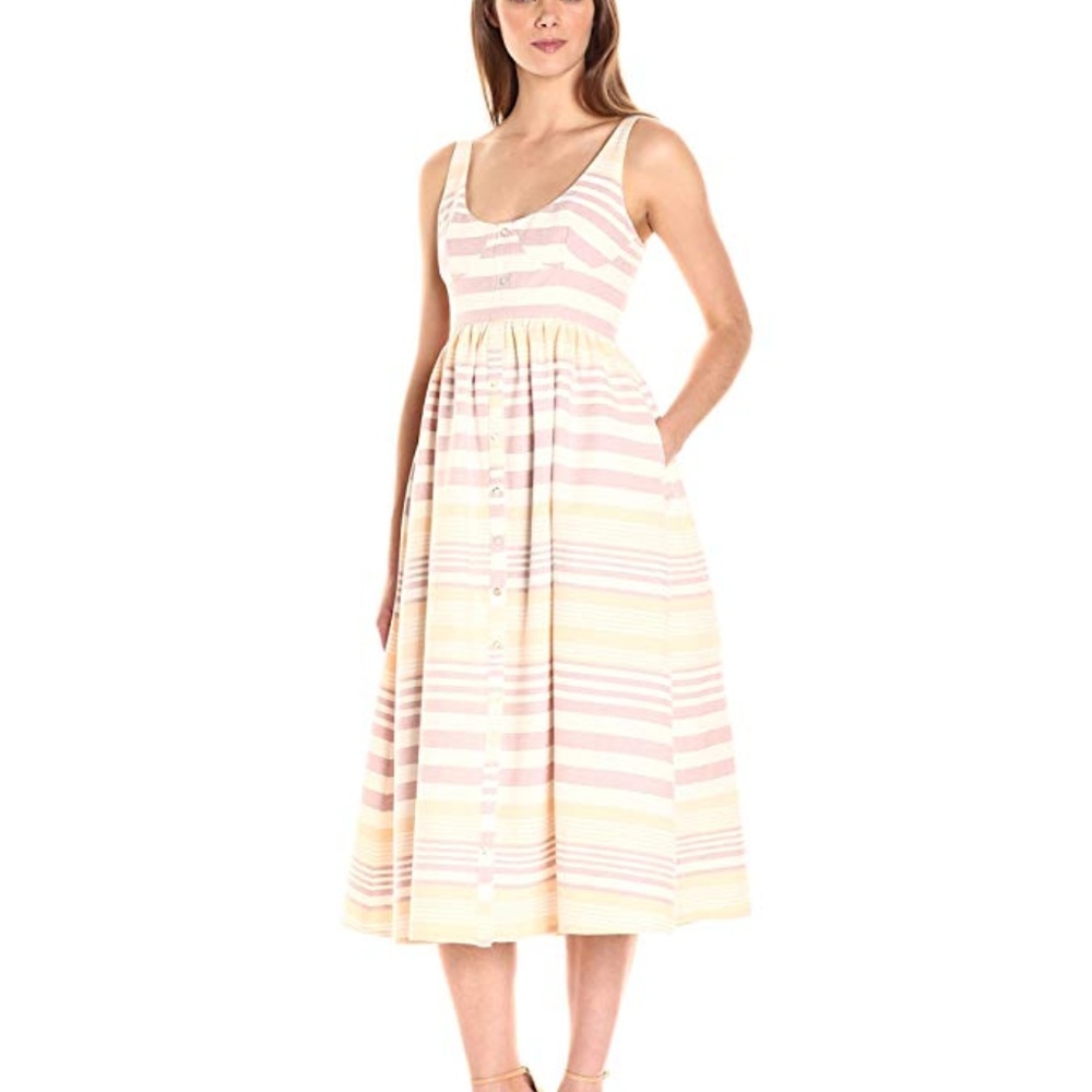 Mara Hoffman Button Front Midi Dress